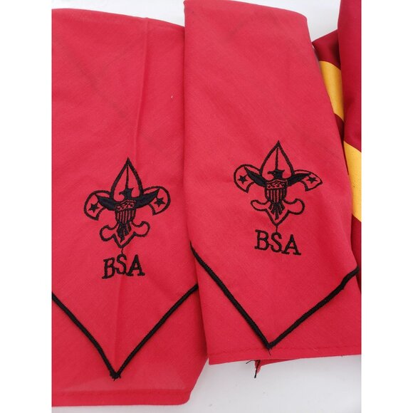 Vintage Boy Scouts Of America Neckerchiefs, Lot Of 4, Embroidered, Allohakasin - Picture 5 of 6